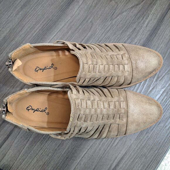 Cupid Brown Ankle Booties Women's Size 7 Casual Zip Up Boots. - Picture 5 of 7